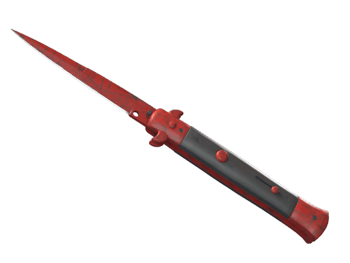 ★ Stiletto Knife | Crimson Web (Well-Worn)